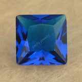 5A Deep Spinel Glass Stone Square Cut Princess Shape Loose Synthetic Beads Gems