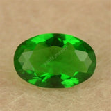 15x20mm 5A Oval Green Glass Beads Lab Created Gems