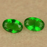15x20mm 5A Oval Green Glass Beads Lab Created Gems