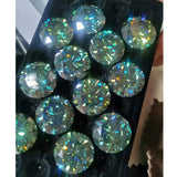 3.0-20mm Yellow Green Moissanite Round Synthetic Gems