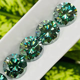 3.0-20mm Yellow Green Moissanite Round Synthetic Gems
