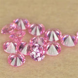3-20mm 5A Pink Red CZ Stones Round Shape Cut for Jewelry DIY