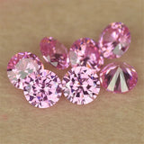 3-20mm 5A Pink Red CZ Stones Round Shape Cut for Jewelry DIY