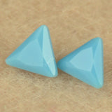 5A Turq Loose Glass Stone Beads 3x3~10x10mm Triangle Shape