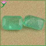 Green Synthetic Paraiba Stone Rectangle Octangle Shape Loose Gems