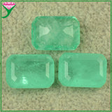 Green Synthetic Paraiba Stone Rectangle Octangle Shape Loose Gems