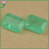 Green Synthetic Paraiba Stone Rectangle Octangle Shape Loose Gems