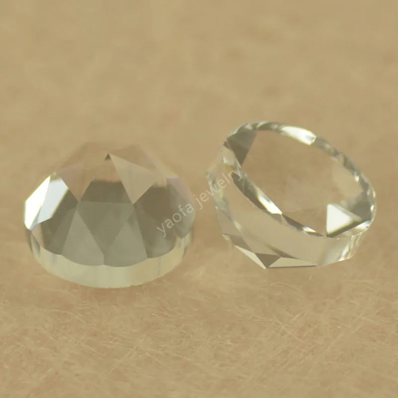 4mm 5A Rose Cut Round Synthetic Glass Gems Loose Stone Glass Beads