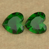50pcs Mix Colour Loose Synthetic Gems Glass Beads Heart Shape