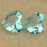 50pcs Mix Colour Loose Synthetic Gems Glass Beads Heart Shape