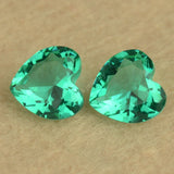 50pcs Mix Colour Loose Synthetic Gems Glass Beads Heart Shape