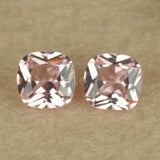 5A 4~12MM Square Cushion Light Pink Morganite Faceted Stone