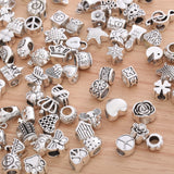60 Pcs Retro Metal Beads Charms for DIY Bracelets