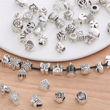 60 Pcs Retro Metal Beads Charms for DIY Bracelets