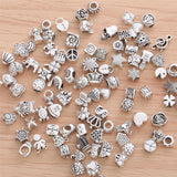 60 Pcs Retro Metal Beads Charms for DIY Bracelets