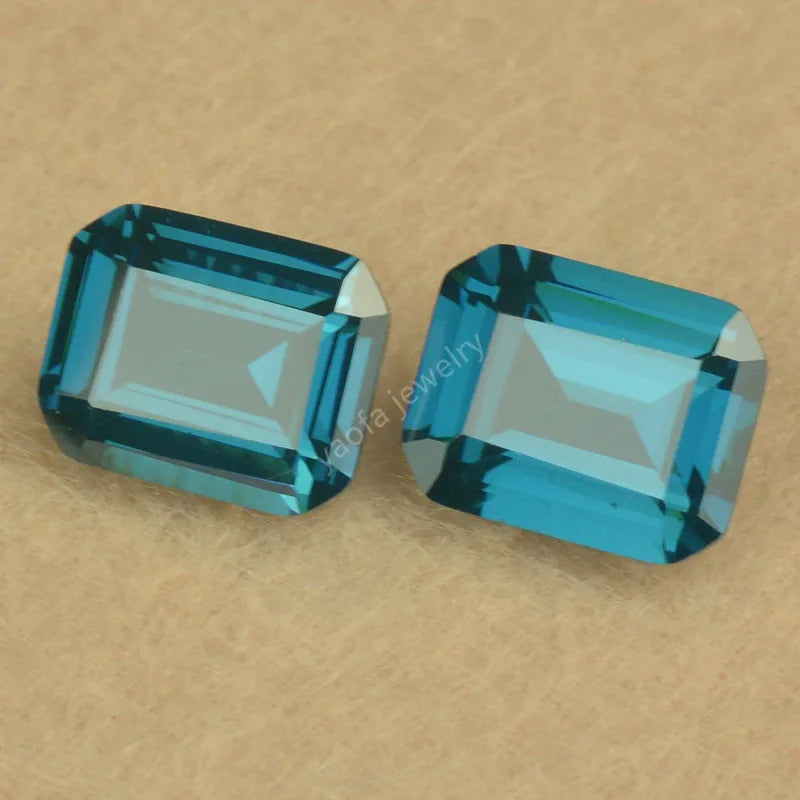 Alexandrite Rectangle Octangle CZ Loose Stone Green Change Lab Cubic Zirconia