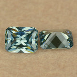Alexandrite Rectangle CZ Stone Green Change Synthetic Zirconia
