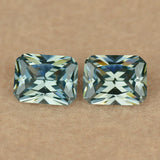 Alexandrite Rectangle CZ Stone Green Change Synthetic Zirconia
