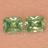 Alexandrite Rectangle CZ Stone Green Change Synthetic Zirconia