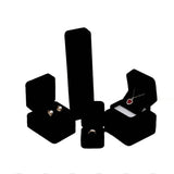 Black Velvet Bride Jewellery Box Gift Engagement Bangle Trinket Display