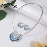 Cring Coco Round Pendant Necklace Geometric Choker Necklaces