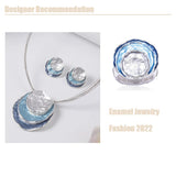 Cring Coco Round Pendant Necklace Geometric Choker Necklaces