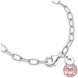 925 Sterling Silver Heart O Pendant for Cable Chain Necklace