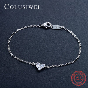 925 Silver CZ Bracelet Wedding Crystal Jewelry
