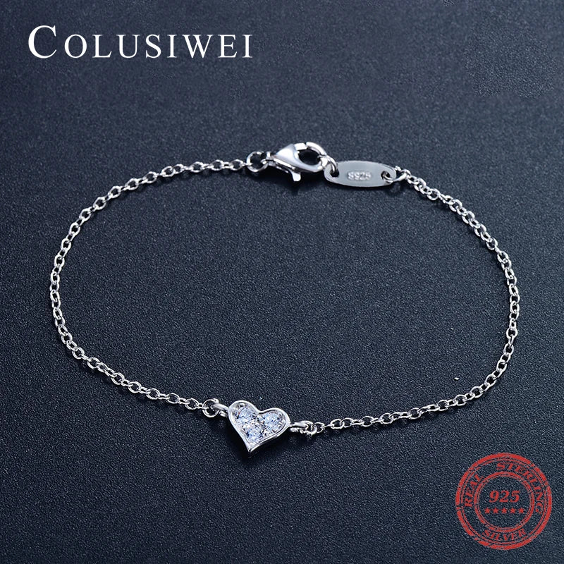 925 Silver CZ Bracelet Wedding Crystal Jewelry