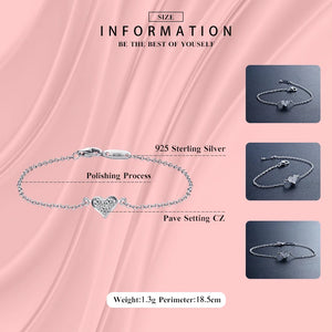 925 Silver CZ Bracelet Wedding Crystal Jewelry