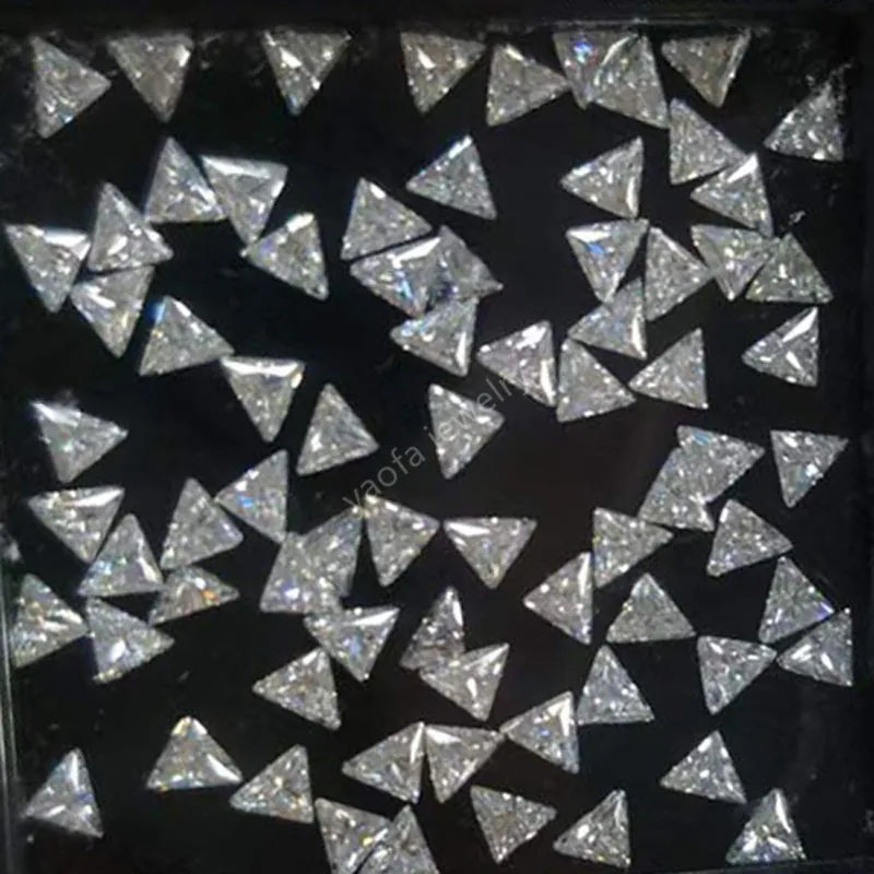 Triangle Cut Lab Grown Moissanite Loose Stones Pass Tester