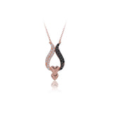 925 Silver Zircon Tulip Necklace For Women Valentines