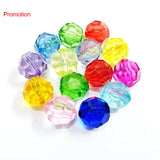 110pcs Mixed Acrylic Big Faceted Beads For Chunky Jewelry