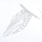 Hand Beaded Long Tassel Necklace Statement Choker for Women Party