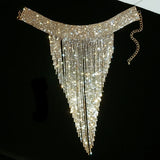 Hand Beaded Long Tassel Necklace Statement Choker for Women Party
