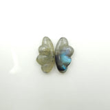 Labradorite Cabochons 20x10x4mm Faceted Natural Stone 2.8g