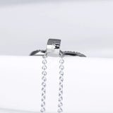 Silver 925 Horse Pendant Necklace Heart Women Fine Jewelry