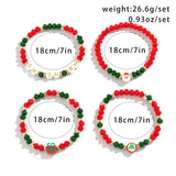 Bohemian Santa Claus Beaded Bracelet Christmas Jewelry