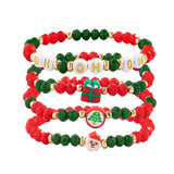 Bohemian Santa Claus Beaded Bracelet Christmas Jewelry