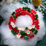 Bohemian Santa Claus Beaded Bracelet Christmas Jewelry