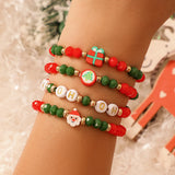 Bohemian Santa Claus Beaded Bracelet Christmas Jewelry