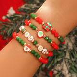 Bohemian Santa Claus Beaded Bracelet Christmas Jewelry