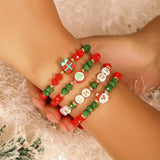 Bohemian Santa Claus Beaded Bracelet Christmas Jewelry