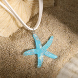 Bohemian Starfish Pendant Necklace Romantic Velvet Clavicle Jewelry
