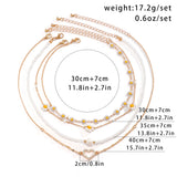 Bohemian Metal Flower Chain Clavicle Necklace Layered Choker