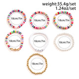 Bohemian Metal Star Chain Acrylic Letter Beads Bracelet Gothic Charm Bracelet