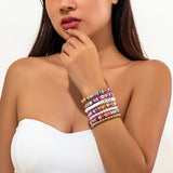 Bohemian Metal Star Chain Acrylic Letter Beads Bracelet Gothic Charm Bracelet