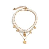Bohemian Metal Chain Necklace Gothic Shell Pendant Trend Jewelry