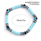 Bohemian Soft Clay Eye Bead Bracelet Men's Jewelry