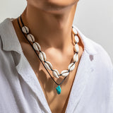 Boho Shell Chain Necklace Geometric Choker Men's Jewelry